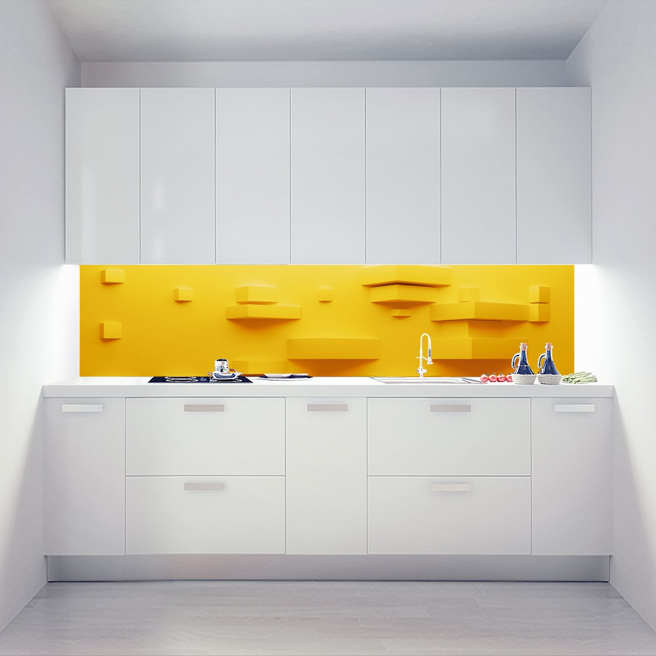 Küchenrückwand Wandklamotte Catwalk Yellow