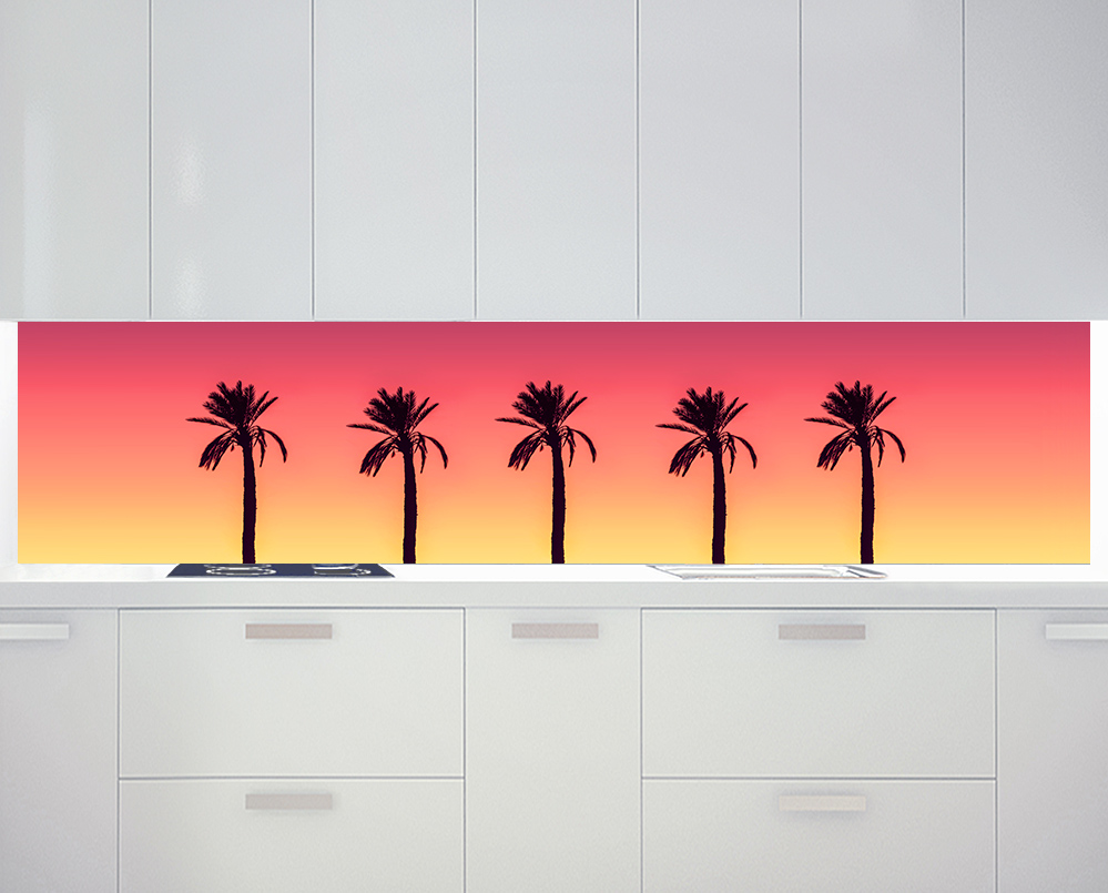 Palmen Silhouette Farbverlauf Warm